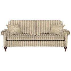 Duresta Kingsley 3 Seater Large Sofa Scirocco Stripe Champagne